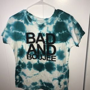 Bad and boujee tie die tee